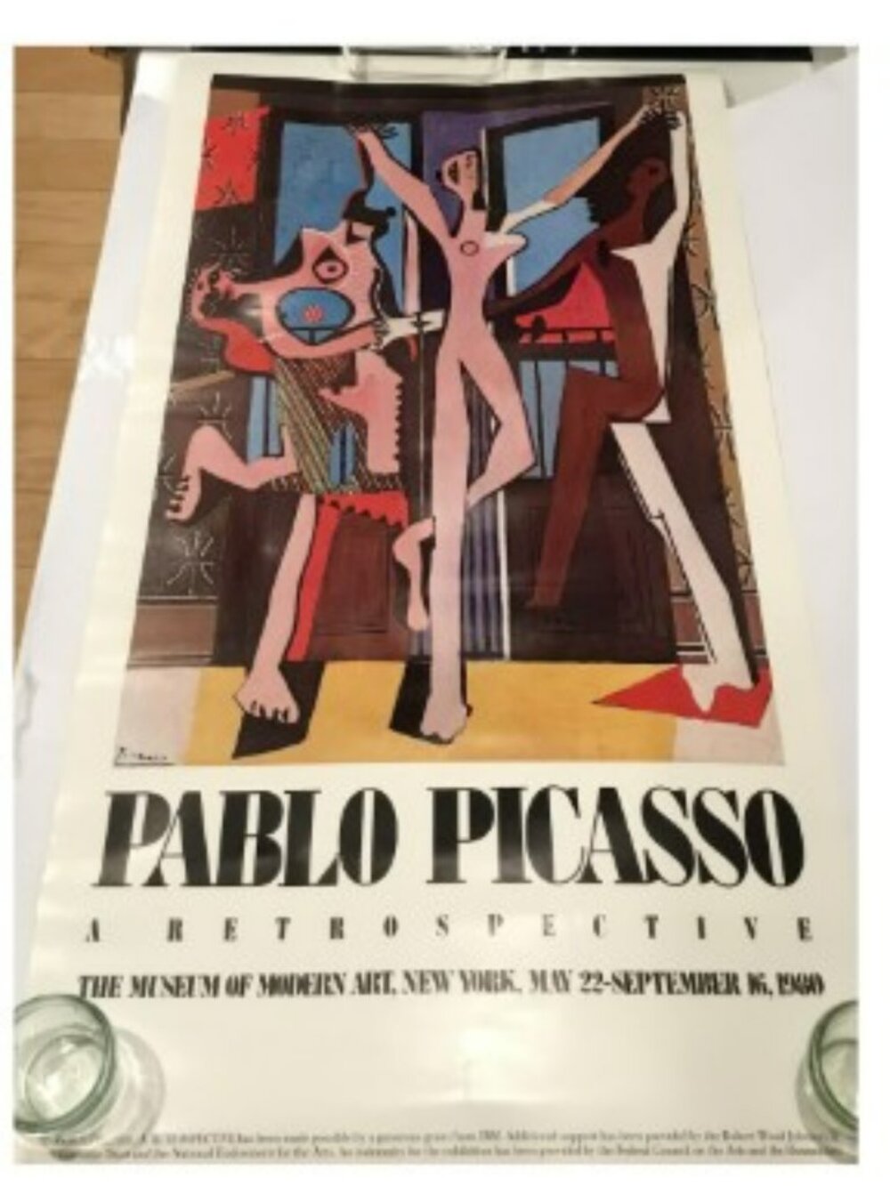 1980 Pablo Picasso Art Exhibition Poster @ Museum Of Modern Art, NY - 19.5